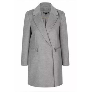 Topshop Gray Meg Zip Pocket Coat. Size 8 and in great condition!
